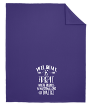 Load image into Gallery viewer, Welcome to Our Firepit – Sweatshirt Blanket
