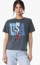 Load image into Gallery viewer, Bella Canvas Women’s Heavyweight USA Bow T-Shirt | Cute Patriotic Graphic Tee
