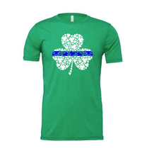 Load image into Gallery viewer, Blue line shamrock  youth and adult
