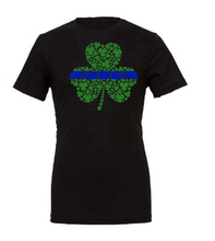 Load image into Gallery viewer, Blue line shamrock  youth and adult
