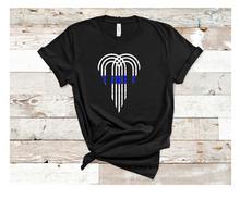 Load image into Gallery viewer, KC fountain with blue/green line tee
