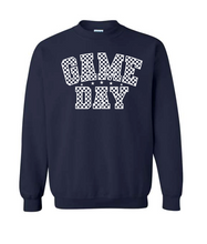 Load image into Gallery viewer, Game Day (checker) gildan crewneck sweatshirt
