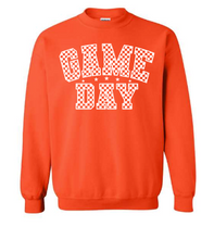 Load image into Gallery viewer, Game Day (checker) gildan crewneck sweatshirt
