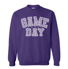Load image into Gallery viewer, Game Day (checker) gildan crewneck sweatshirt
