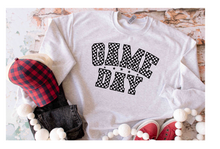 Load image into Gallery viewer, Game Day (checker) gildan crewneck sweatshirt
