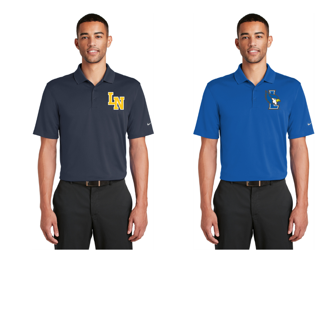 embroidered school logo Nike Dri-FIT Classic Fit Players Polo with Flat Knit Collar (838956)