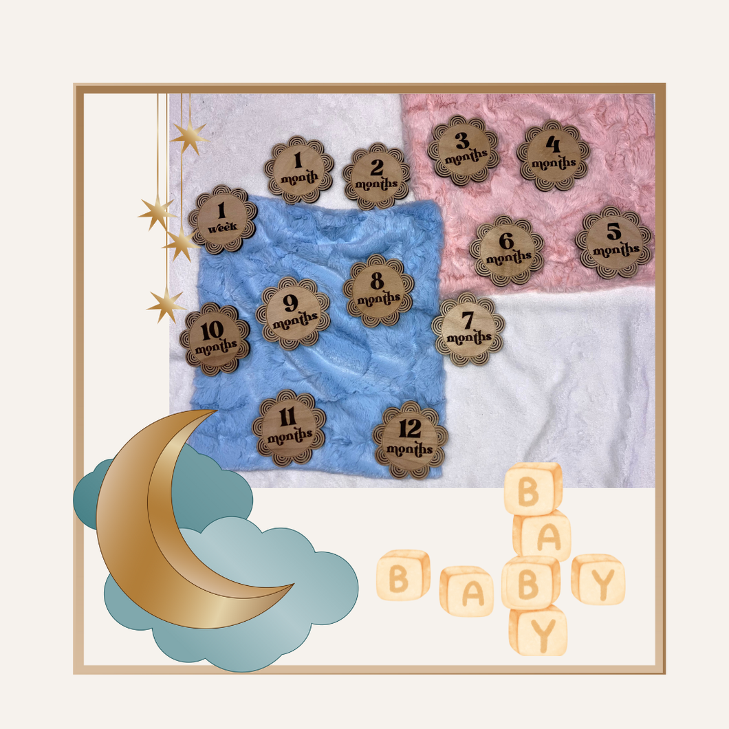 Wooden Baby Month Counter