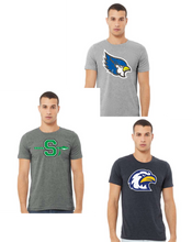 Load image into Gallery viewer, Bella Canvas Adult Short sleeve distressed local school logos
